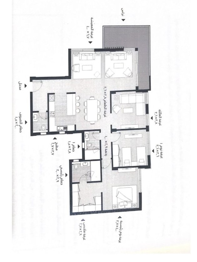 Floor plan for apartment at Al Burouj