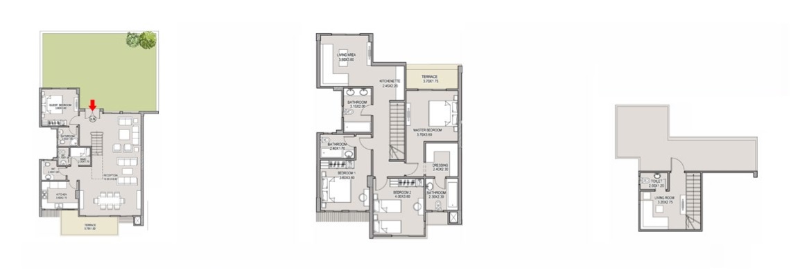 Floor plan for villa at Taj City