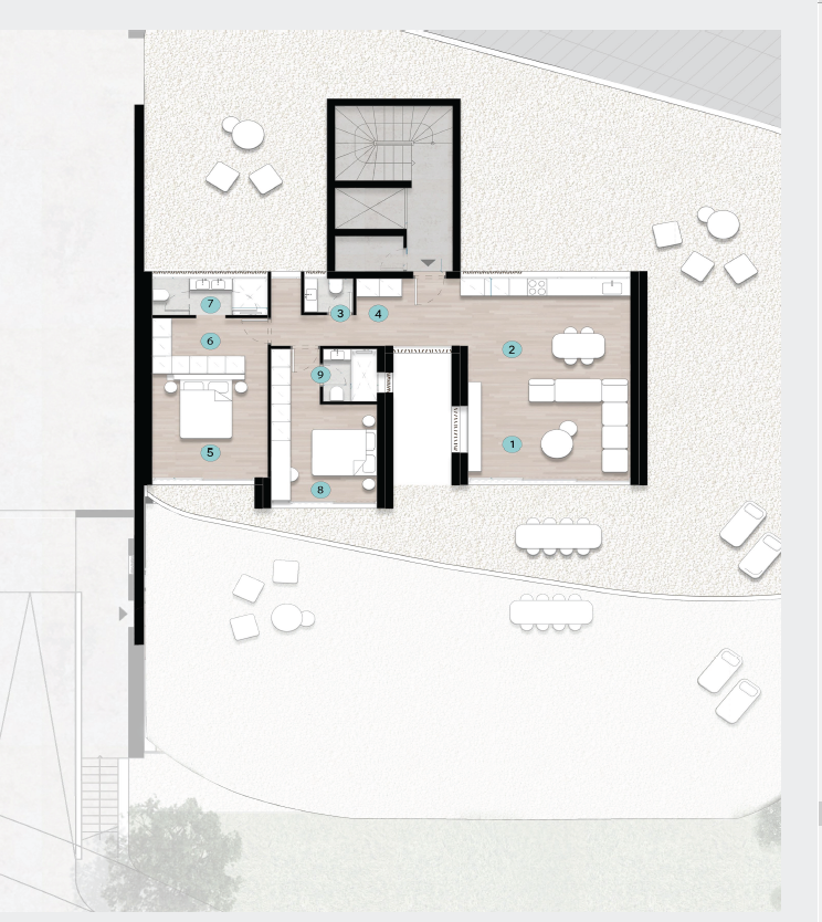 Floor plan for chalet at Azha North Coast