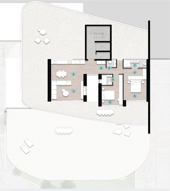 Floor plan for chalet at Azha North Coast