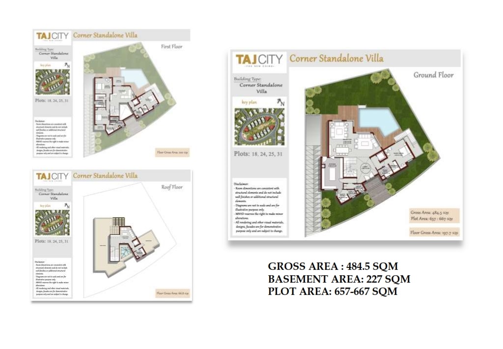 Floor plan for villa at Taj City
