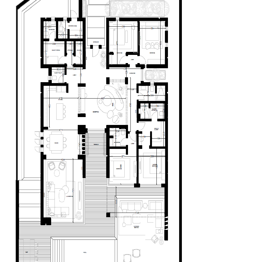 Floor plan for villa at Bay Central Residence  Soma Bay