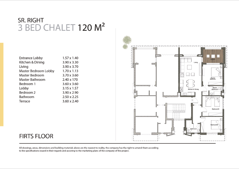 Floor plan for chalet at Gaia