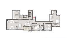 Floor plan for penthouse at Taj City