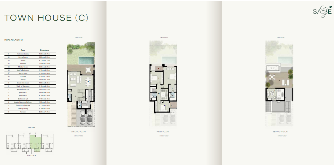 Floor plan for townhouse at ZED East