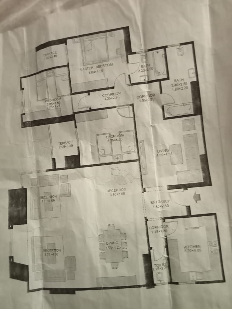 Floor plan for apartment at Crystal Plaza