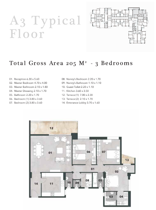 Floor plan for apartment at Vinci