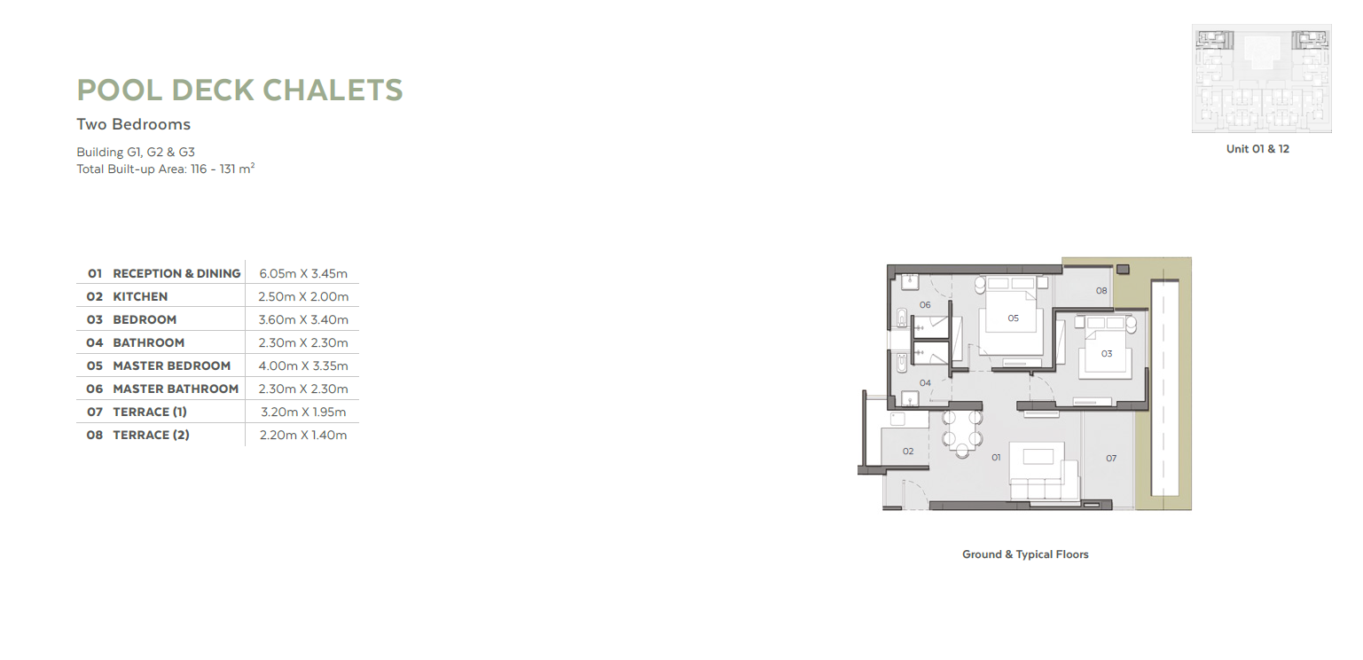 Floor plan for chalet at Kai Sokhna