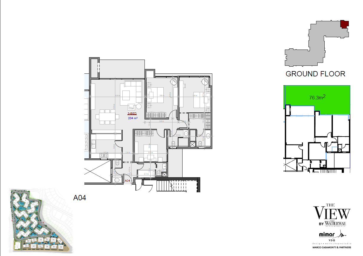 Floor plan for apartment at The View Waterway
