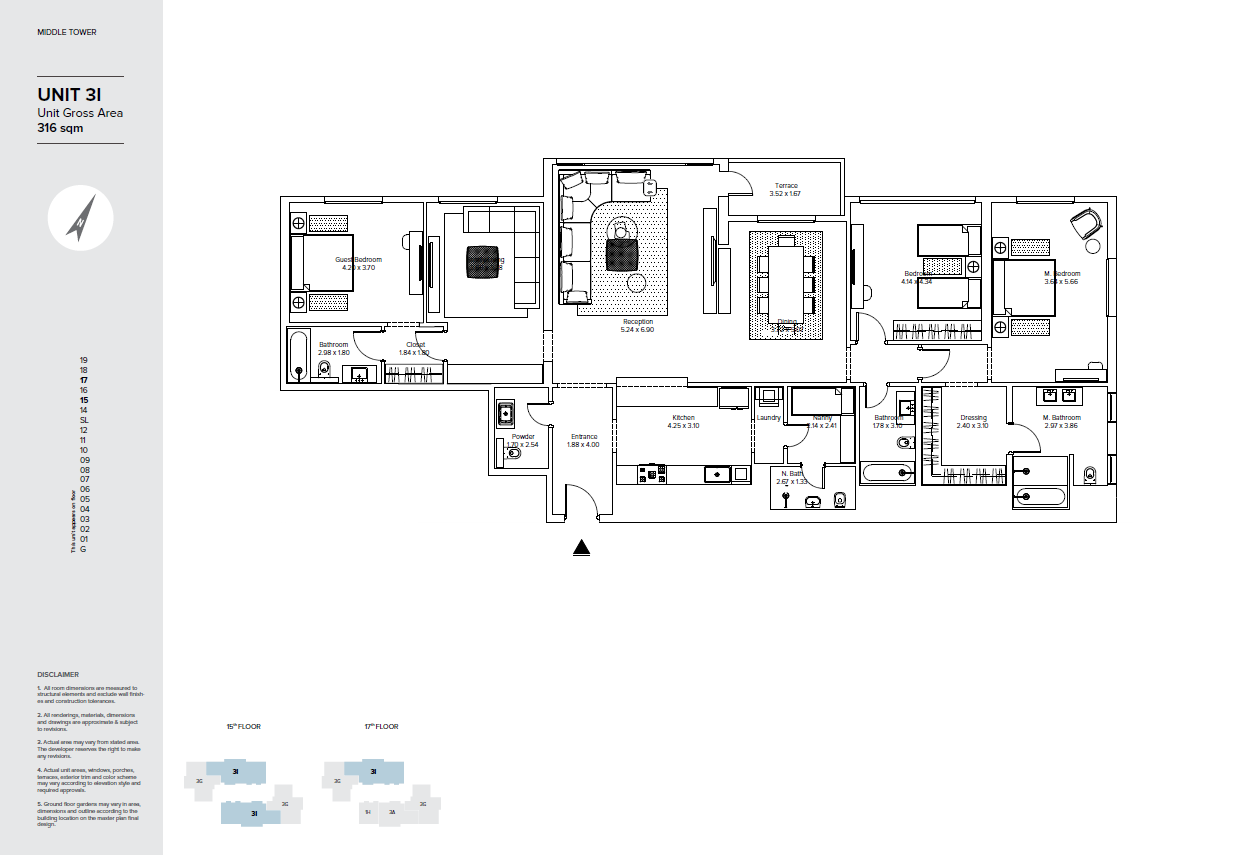 Floor plan for apartment at AEON Towers