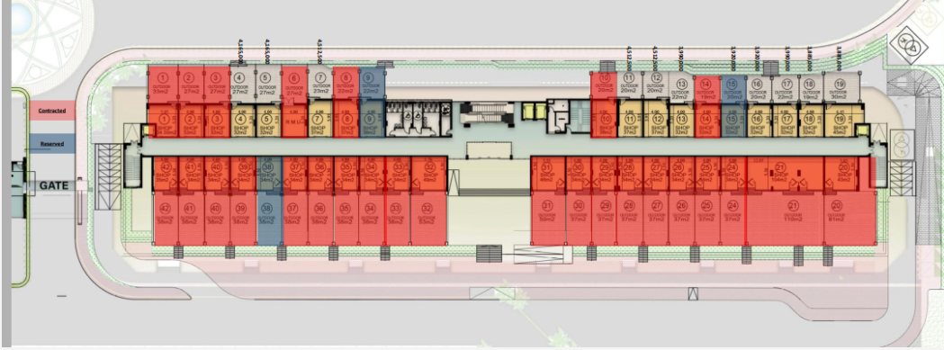 Floor plan for  at De Joya 3 strip mall