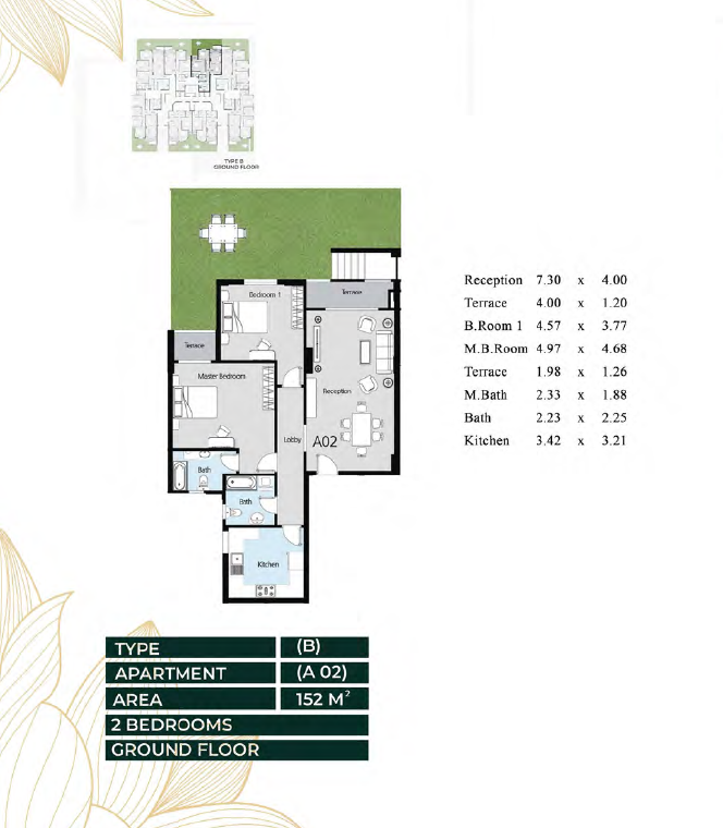 Floor plan for apartment at Oro New capital
