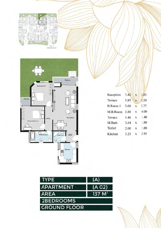 Floor plan for apartment at Oro New capital
