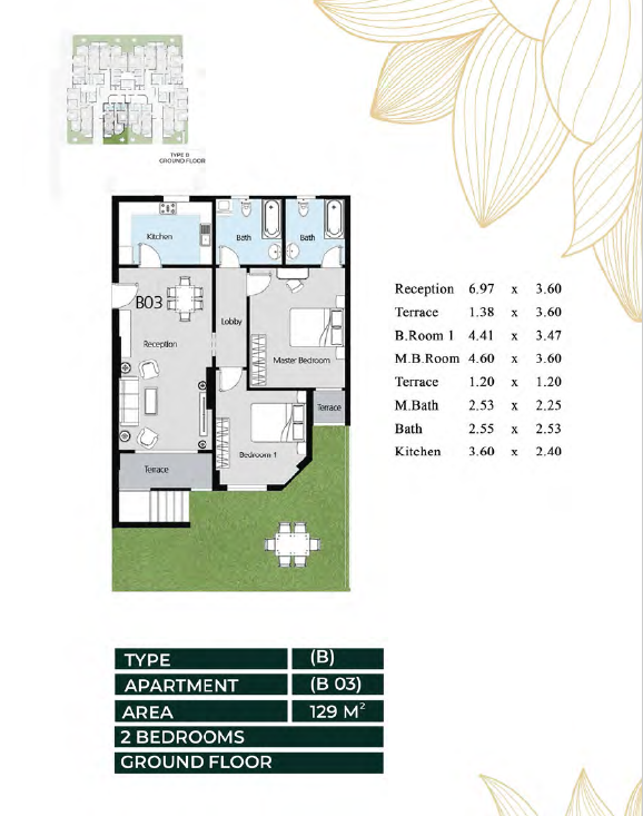 Floor plan for apartment at Oro New capital