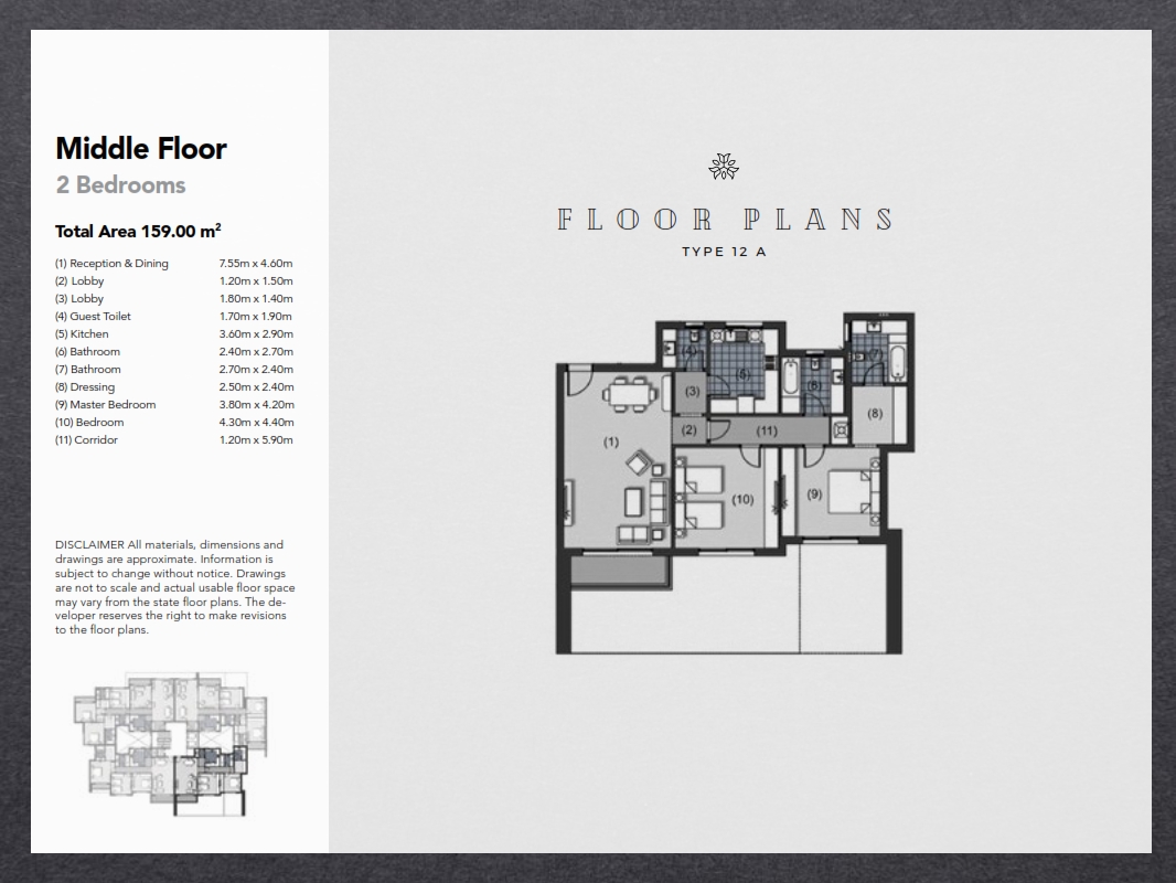 Floor plan for apartment at New Giza
