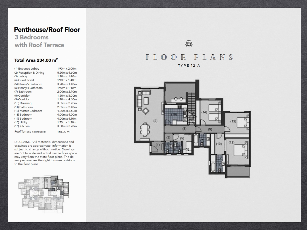 Floor plan for apartment at New Giza