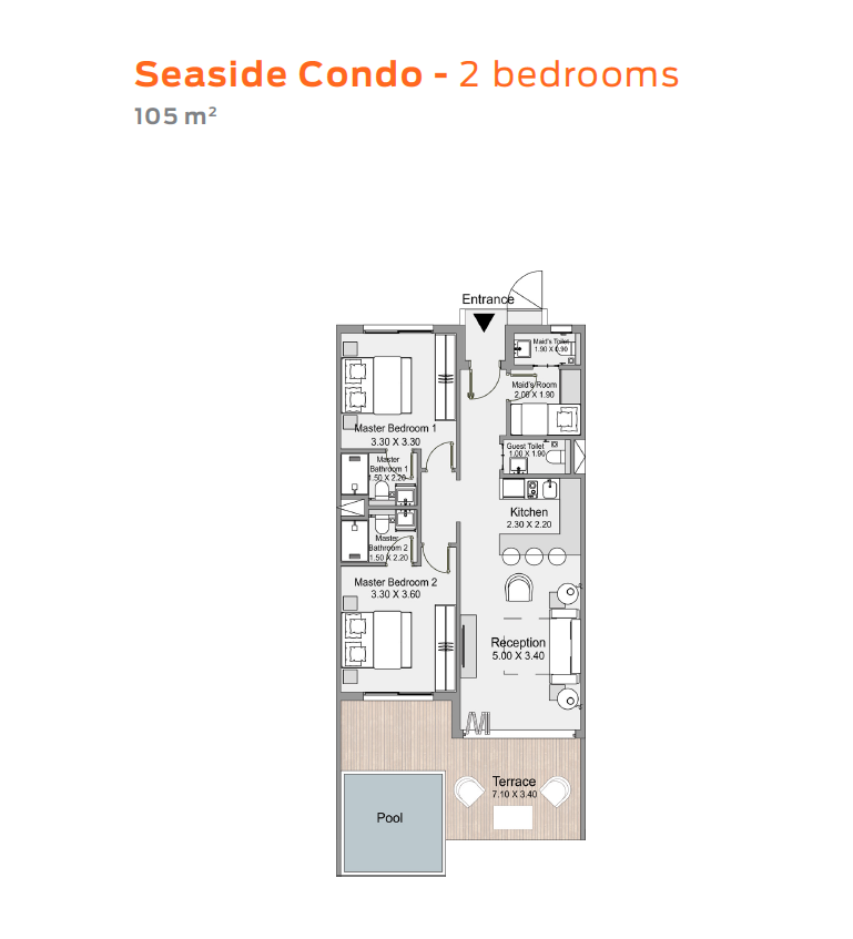 Floor plan for chalet at D-Bay