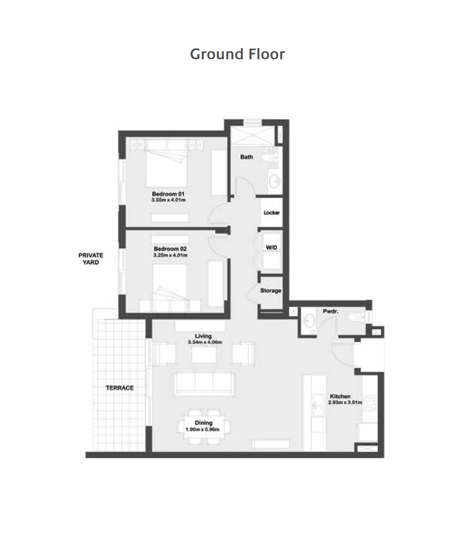 Floor plan for chalet at Marassi