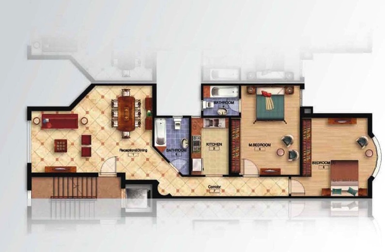 Floor plan for apartment at Mountain View Hyde Park