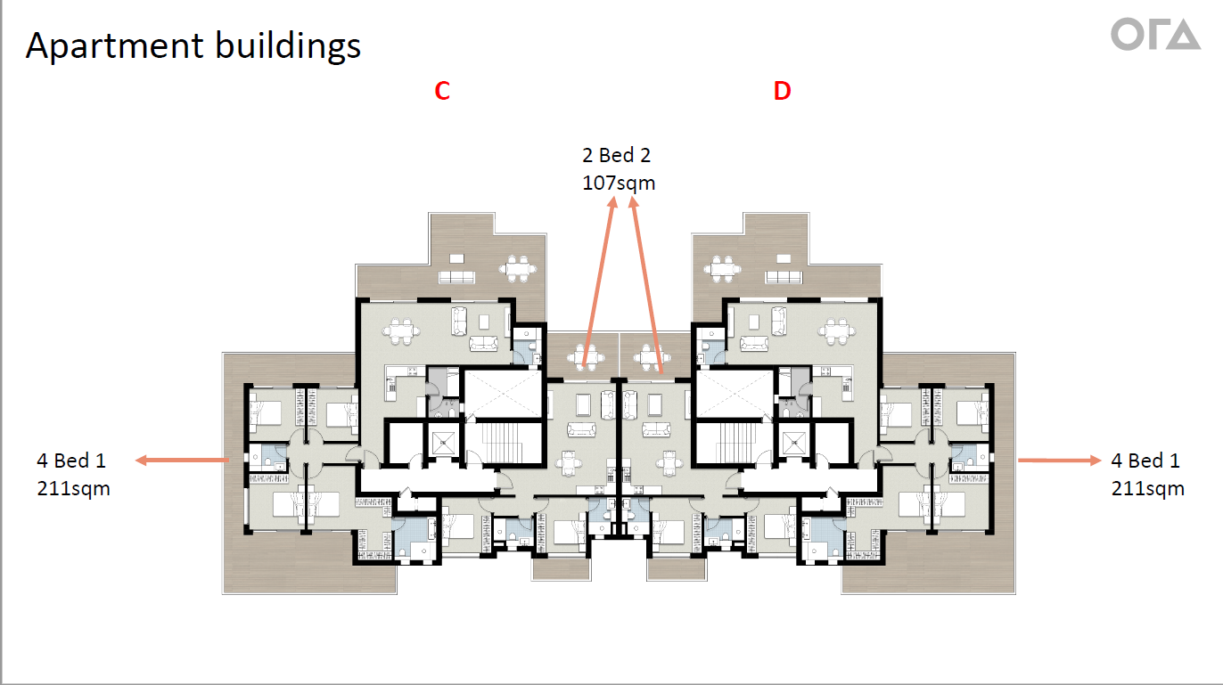 Floor plan for apartment at Silversands