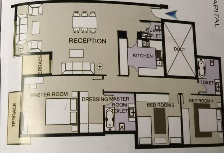 Floor plan for apartment at Sun Capital
