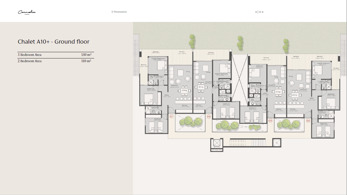 Floor plan for chalet at Carnelia
