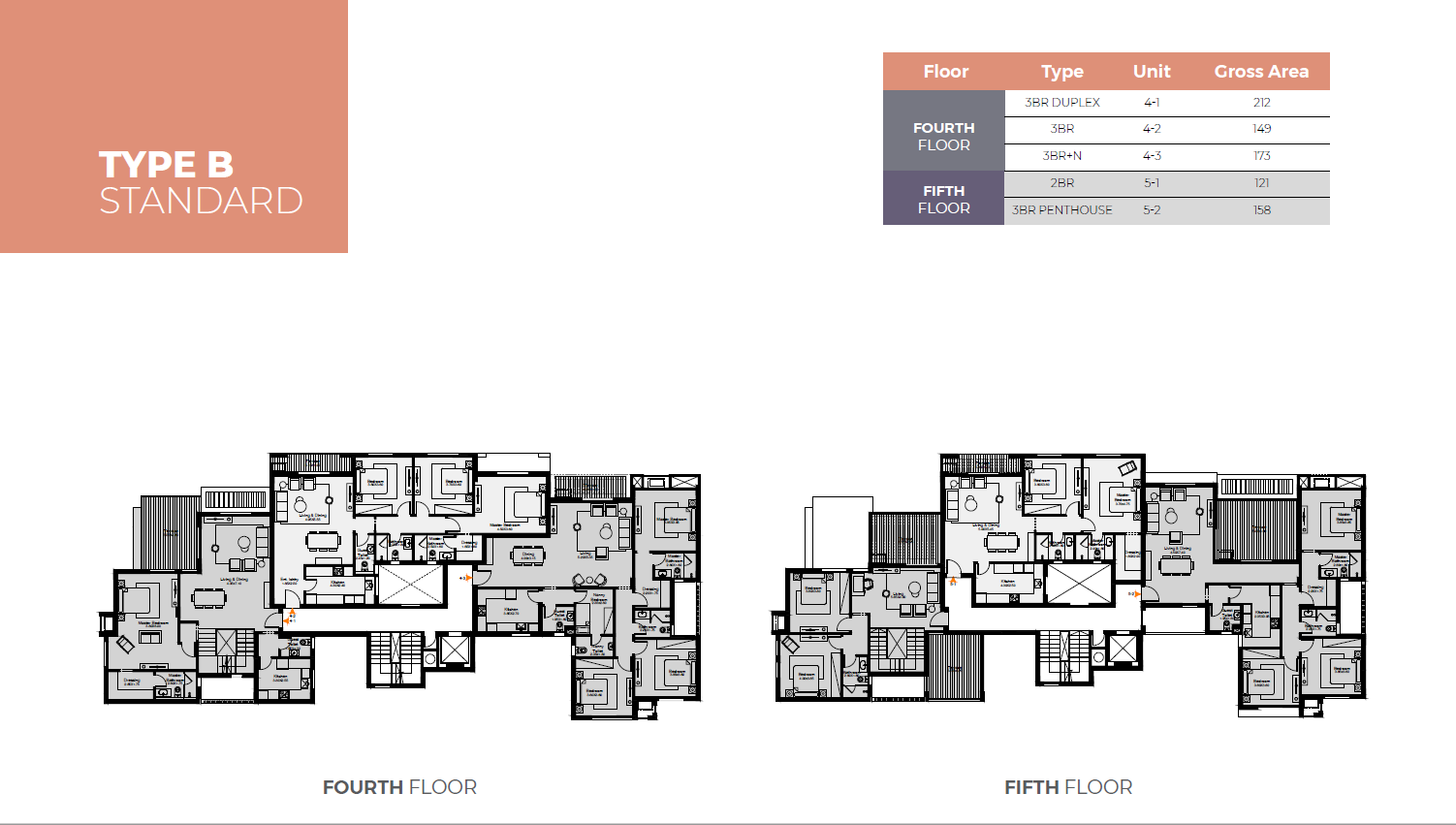 Floor plan for duplex at O West Orascom