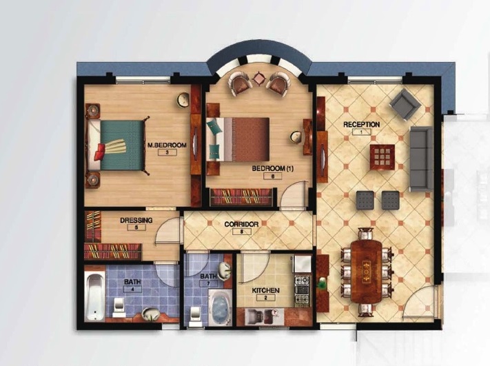 Floor plan for apartment at Mountain View Hyde Park