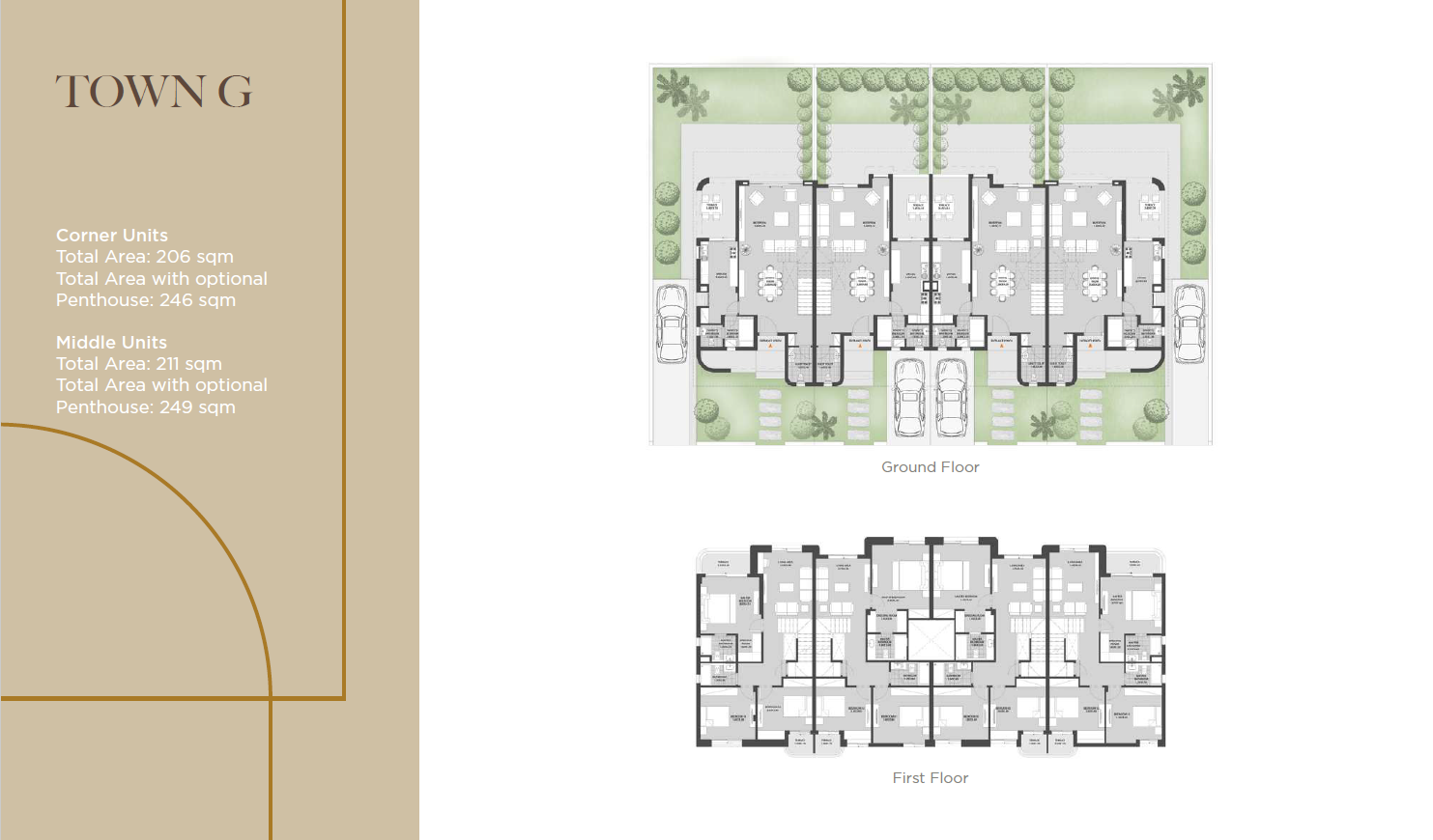 Floor plan for townhouse at O West Orascom