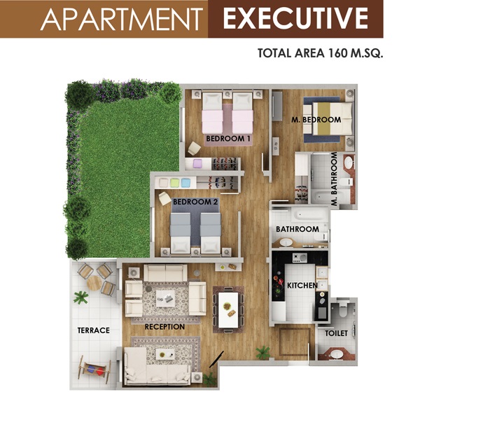 Floor plan for apartment at Mountain View ICity New Cairo