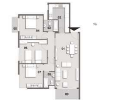 Floor plan for apartment at Il Bosco City