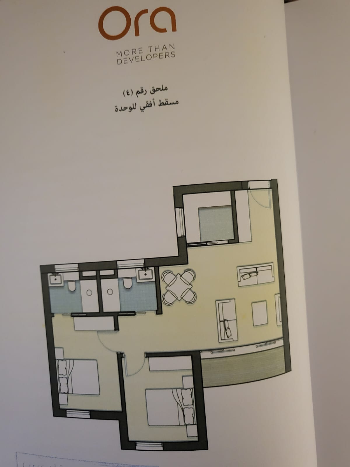Floor plan for apartment at Zed Tower