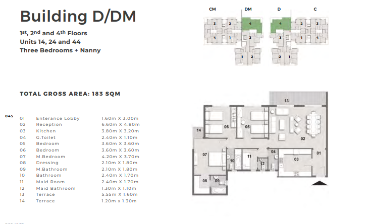 Floor plan for apartment at Il Bosco City
