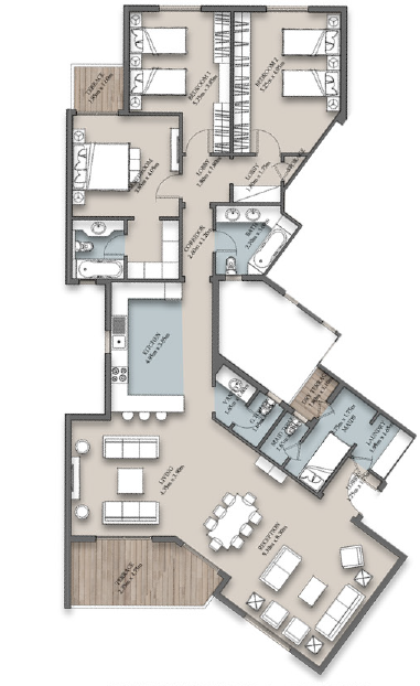 Floor plan for apartment at The Loft