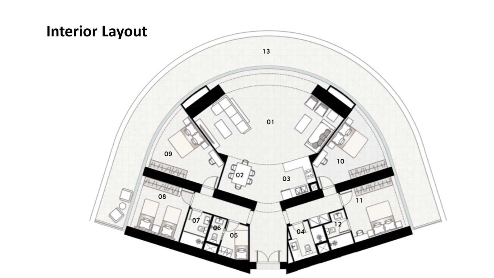 Floor plan for apartment at North Edge New Alamein