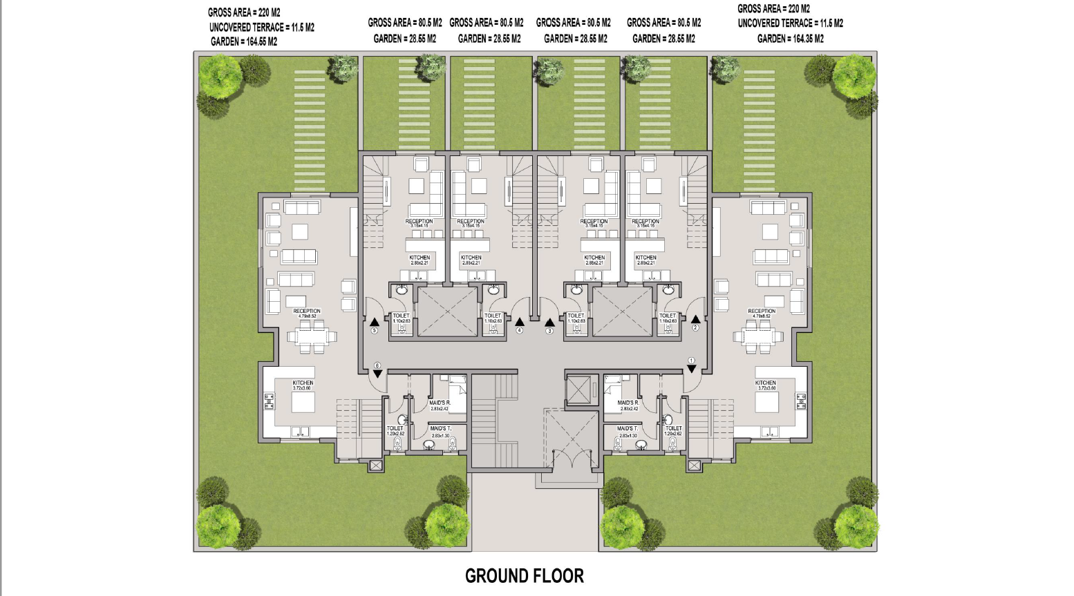 Floor plan for duplex at Taj City