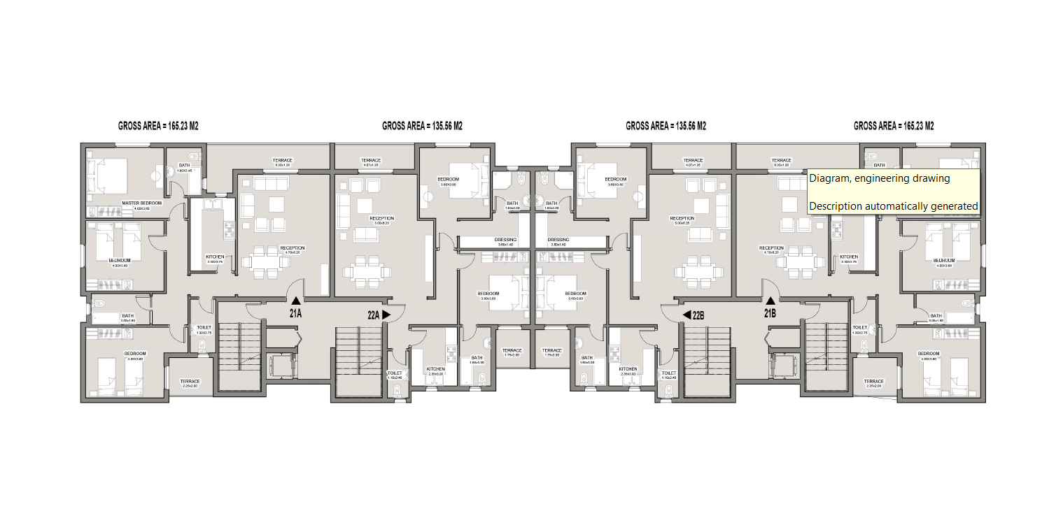 Floor plan for apartment at Taj City