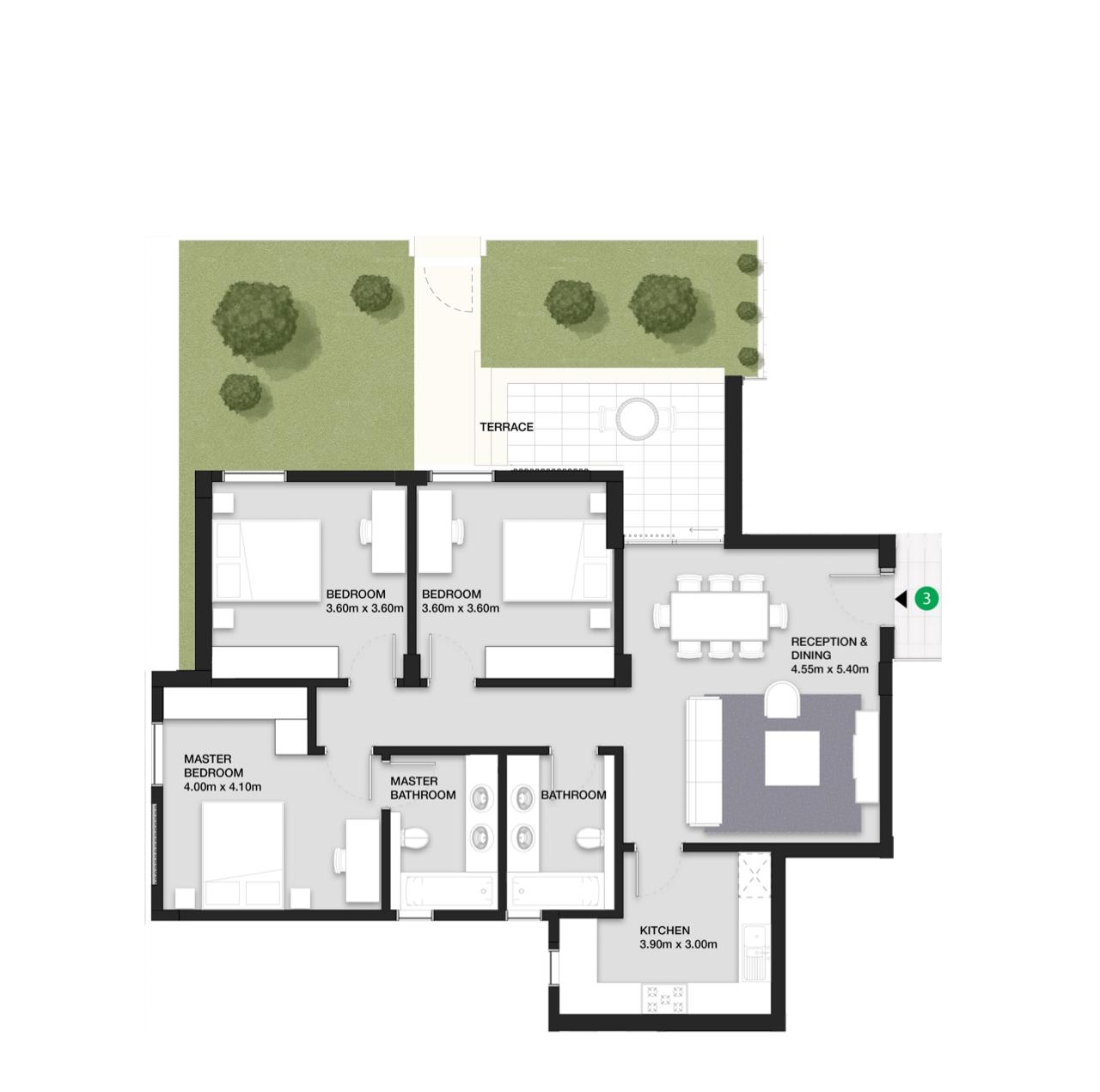 Floor plan for apartment at VYE SODIC
