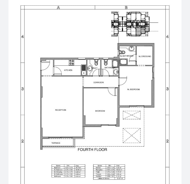 Floor plan for apartment at Mountain View ICity New Cairo