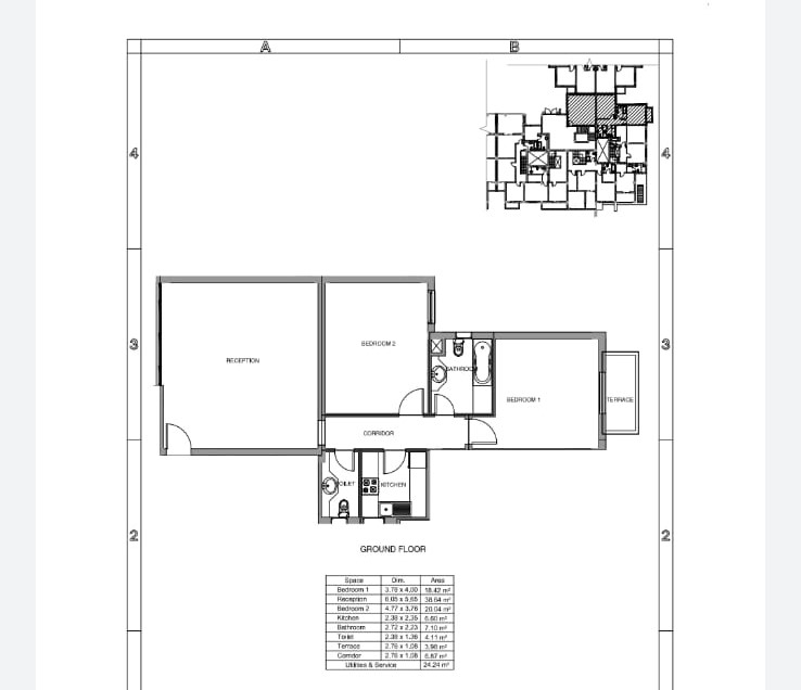 Floor plan for apartment at Mountain View ICity New Cairo