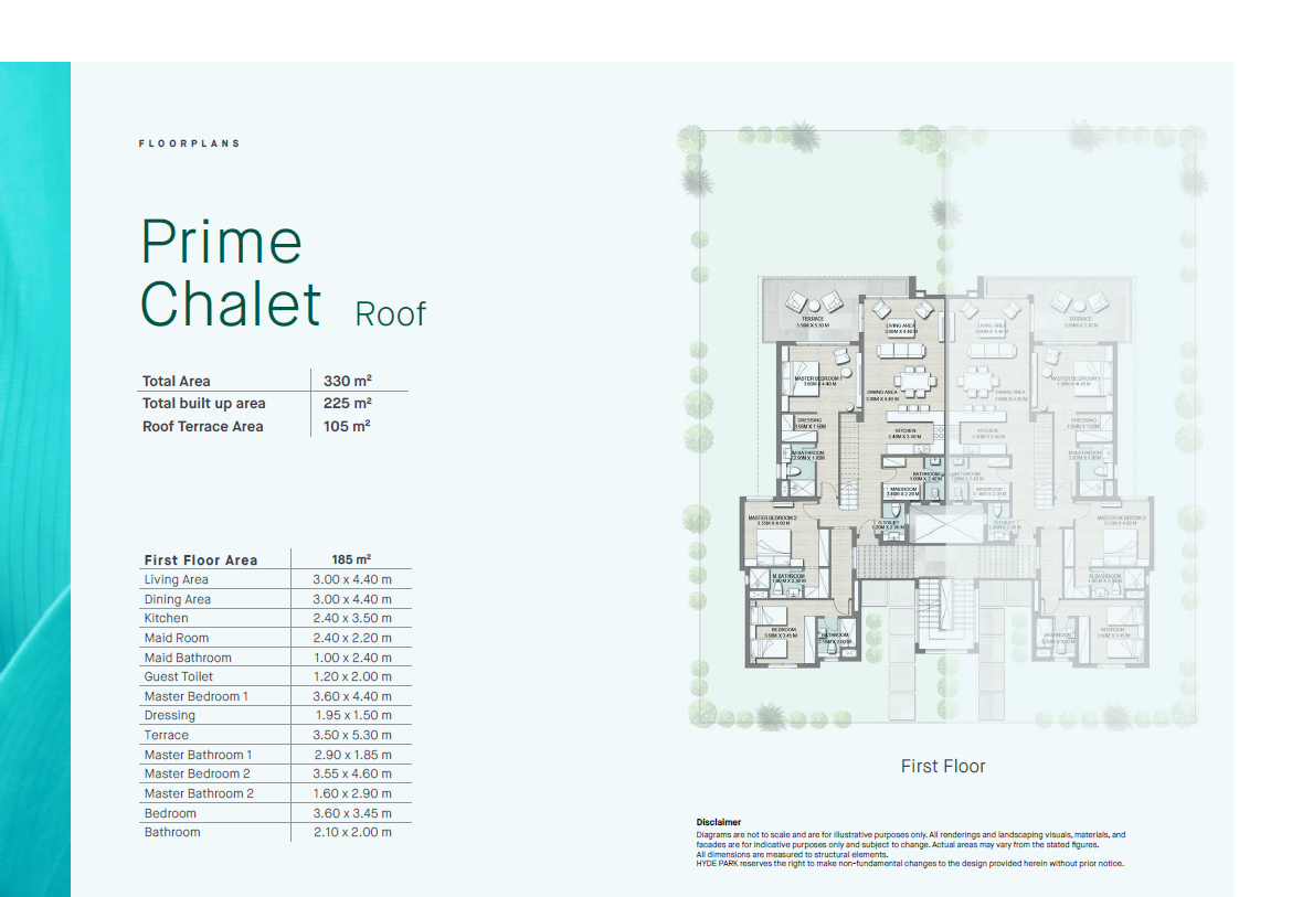 Floor plan for chalet at Hyde Park North - Seashore