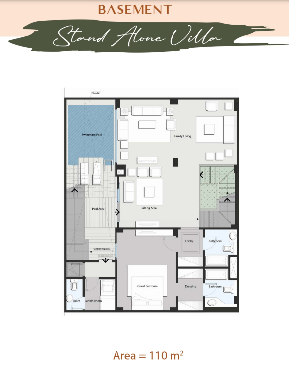 Floor plan for villa at Silva
