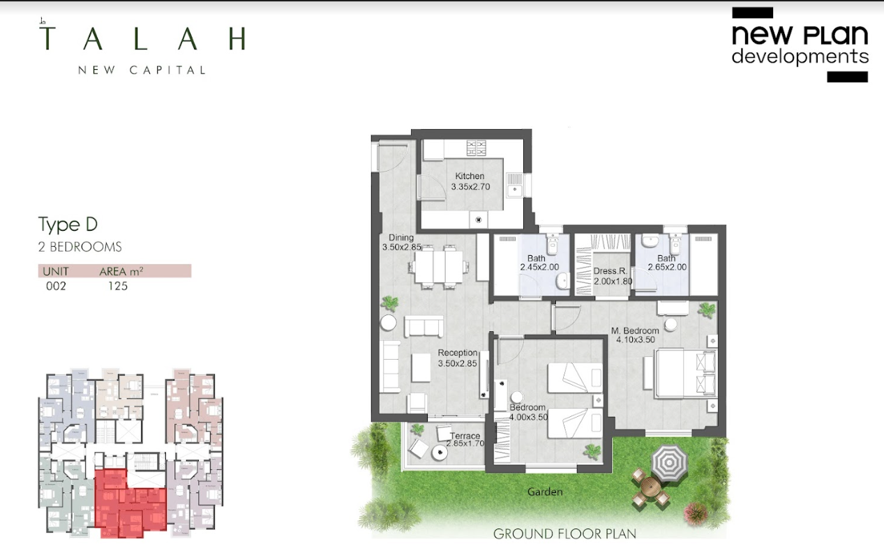 Floor plan for apartment at Talah