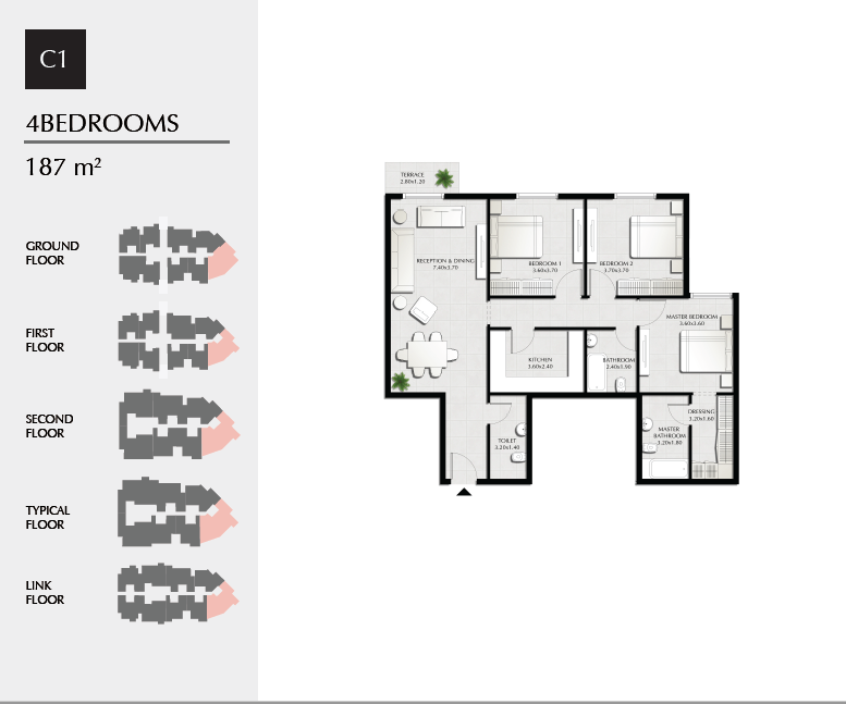 Floor plan for apartment at Tonino Lamborghini Residences