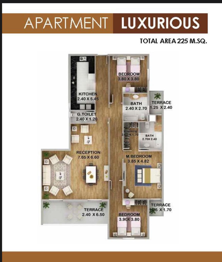 Floor plan for apartment at Mountain View ICity New Cairo