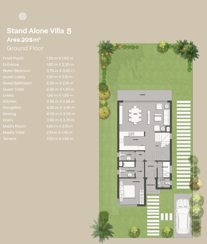 Floor plan for villa at Seazen