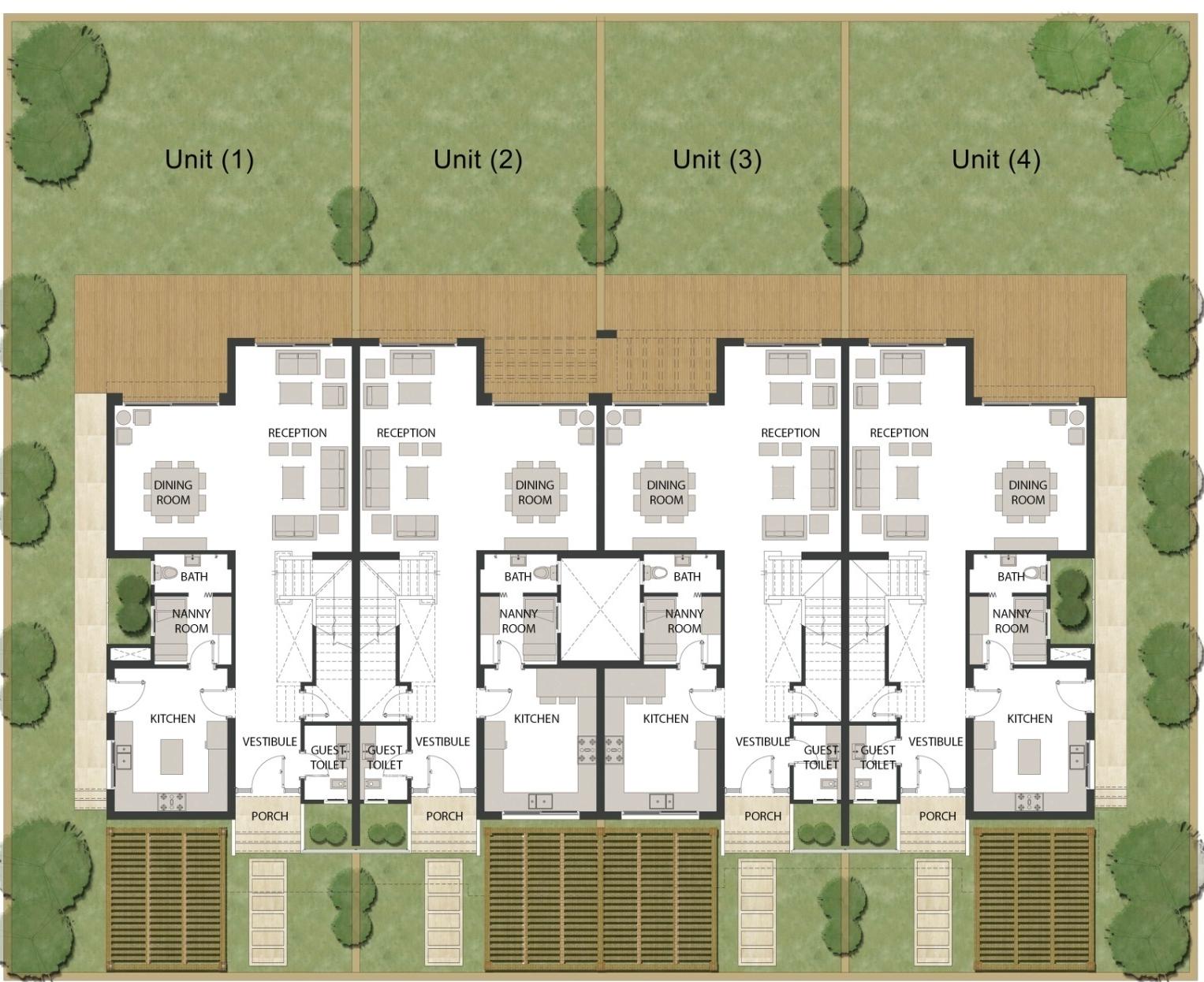 Floor plan for townhouse at Palm Valley