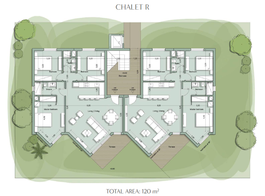Floor plan for chalet at Il Monte Galala