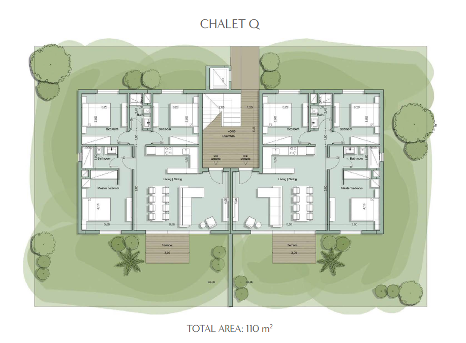 Floor plan for chalet at Il Monte Galala