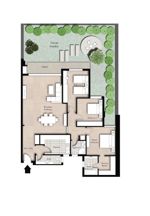 Floor plan for apartment at AZAD